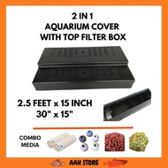 [COMBO SET] 2 in 1 Aquarium Cover (2.5 x 1.25 feet)