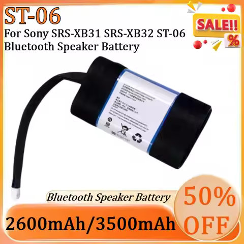 New ST-06 3500mAh Replacement Battery For Sony SRS-XB31 SRS-XB32 ST-06 Bluetooth Speaker Lithium Bat