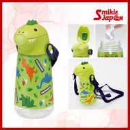 SKATER Dinosaur Straw Water Bottle 420ml PSHC4DK Easy Open w/ Shoulder Strap Direct From Japan