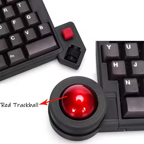 Offsetkey Split Keyboard With Trackball Dual Mode Wired Bluetooth Wireless Split Keyboard Kit RGB Ho