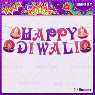 【Ready Stock】Deepavali  Banner Party Decoration Happy Diwali Pull Flag Spiral Gift for Diwali Festvi