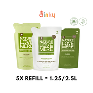 5X REFILL = 1.25 / 2.5L | Nature Love Mere - Korea Baby Dish Bottle / Bubble Cleanser Foaming / Handwash Lime | Natural Premium Cleaning agent