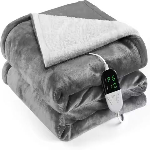 Heated Blanket-Electric Blanket,Soft Heated Throw Blanket with 6 Heating Levels & 4 Hours auto-Off,O