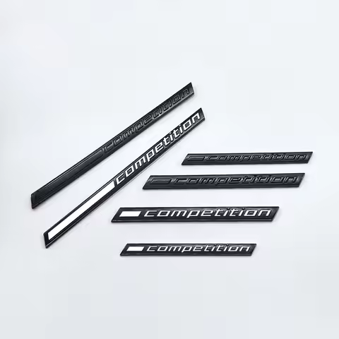 Chrome Silver Black COMPETITION Emblem For Thunder Edition M1 M2 M3 M4 M5 M6 M7 M8 X3M X4M X5M X6M C