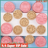 【SUFA】Premium 8pcs 3D Christmas Cookie Cutter Set- Create Festive Delights with Ease