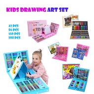 ✨42 / 86 / 150 / 180 / 208 Pcs Kids Painting Pen Crayon Kids Drawing Art Set Colour Pencil Water Col