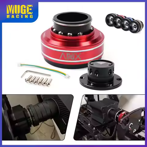 MUGE-New 6 Hole Racing Simulator Game Steering Wheel Quick Release Hub Adapter 70MM For MOZA Simagic