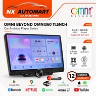 OMNI BEYOND OMNI360 11.5" Car Android Player Support 4G Sim Android 13 (4+64GB) 唱机