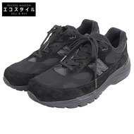 New Balance 992 Core sneakers, like new, Made in USA, men's, black, size 27.5cm, U992TB 9 1/2D [Used