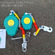 Retractable Fall Arrester 5M 10M 15M 20M Fall Arrestor/ Arrester Lifeline Safety Capacity 150Kg