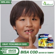 Obat Penumbuh Gigi Anak - Tumbuh Gigi Ompong - Gigi Keropos Berlubang - Hexabumin