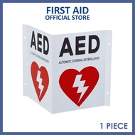 Triangular AED Wall Sign