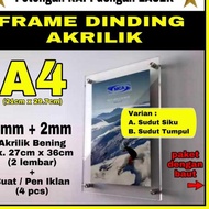 A4 Acrylic FRAME Acrylic Frame/ Wall Frame/ Photo Frame/ New Model Poster Frame/ !!