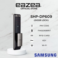 SAMSUNG SHP-DP609 Push Pull Digital Door Lock | 5 IN 1 | PIN Code, Fingerprint, RFID Access, Wi-Fi, Key | HDB Door