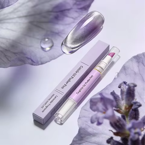 Cuticle Oil Pusher Pen Lavender Dead Skin Remover Nail Care Cuticle Regenerator Nail Nutrition Oil P