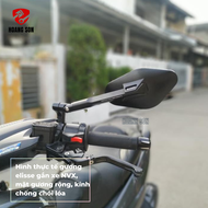 Gương chiếu hậu Elisse rizoma xoay 360 gương trái độ gắn cho SHVN/ SH350i/ SH125i/ SH150i/ SHVN160i/