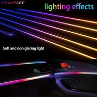 24 in 1 Car LED Ambient Light Strip Black Central Control Dual Zone APP Control Music Sync Hidden Ac