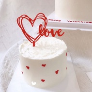 Acyclic love cake topper