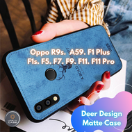 Oppo R9s. F1s. A59. F1 Plus. F5. F7. F9. F11. F11 Pro Fabric Touch Deer Design Phone Back Case