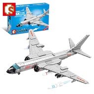 Sembo Block H-6K Bomber Air Craft Plane Military Army Building Block Brick Toy Boy Girl 202135 远程轰炸机