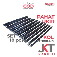 Pahat Kayu Ukir Bentuk Lengkung Set 10Pcs Seri ( Pahat ukir Jepara ) Bahan Baja Gergaji Selendang Su