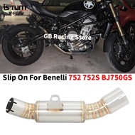 For Benelli 752 752S BJ752 BJ752GS Motorcycle Exhaust Escape Moto Muffler Modified Mid Link Pipe Cat