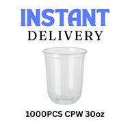 INSTANT DELIVERY - 1000 PCS 32oz CPW PLASTIC CUP LID DOME WITH HOLE / CAWAN PLASTIK BESAR / CUP JUAL