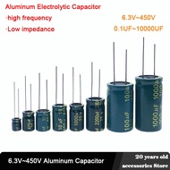 1~50pcs 6.3V~450V Aluminum electrolytic capacitor 16V 25V 50V 100V 400V 10UF 22UF 33UF 68UF 100UF 22