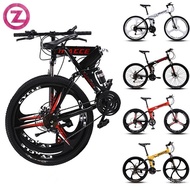 MACCE Foldable Mountain Bike 24/26 Inch Variable Speed Foldable Bicycle Double Shock Absorption Light Folding Bike