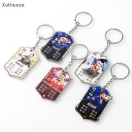 Terokk Football Player Car Keychain Soccer Dot Card Keychain Soccer Player Around Backpack Fan Decor