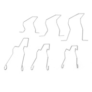 5ZHSFULLKIT 6PCS Steel Headlamp Headlight Dip Dipped Beam Head Lamp Bulb Retaining Spring Clip Clamp