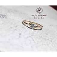 0.10CT LADIES DIAMOND RING-18K GOLD DIAMOND RING-18K GOLD FANCY FLOWER DIAMOND RING-18K GOLD FANCY F
