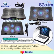 Cyclone Notebook Laptop Cooling Pad Fans Blue LEDs Big Fan 2Fan 4Fan 5Fan