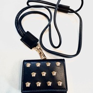 Versace 鉚釘 黑色皮革 AirPods 耳機保護殼