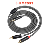 3.5mm để cáp RCA 3.5mm cáp AUX nylon bện 3.5mm Stereo Nam để 2RCA Nam phụ trợ âm thanh stereo Y Spli