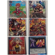 DTCG BT17 RED HYBRID SET C U R (BT17-009 BT17-011 BT17-012 BT17-014 BT17-079 )