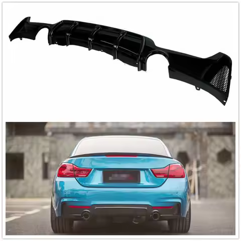 For BMW 4 Series F32 F33 F36 428i 430i 435i M Sport 2014-2020 Rear Bumper Diffuser Spoiler Lip Gloss