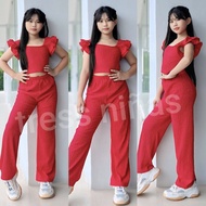 Macy Terno Pants Ruffled Sleeves For Girls 8-13 yrs Old
