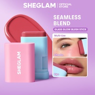 SHEGLAM Glass Glow Blush Stick High Pigment Nourish Face Blusher Cream Pen Makeup Cosmetics Memerah