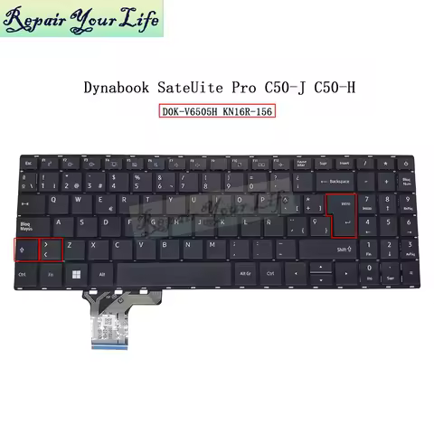 UK Russian Spanish Laptop Keyboard For Toshiba Satellite Pro C50-H C50-J -112 C50-J-110 C50-H-11G 11