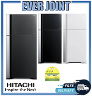 Hitachi R-VG690P7MS [550L] 2-Door Inverter Glass Fridge || Free Disposal