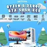 SETCOM + MONITOR / BONMECOM2 คอมประกอบ / CPU AMD AM5 RYZEN 5 7500F / RTX 5050 8GB / Case เลือกแบบได้