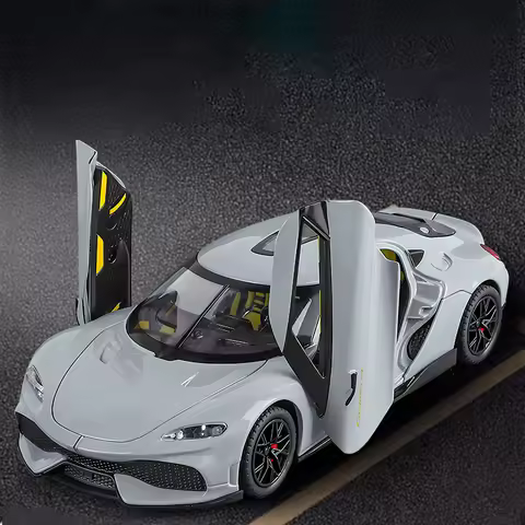 1:24 KNSG Gemera GT Super Sport Car Alloy Diecast Metal Model Car Sound & Light Hobby Collectibles T