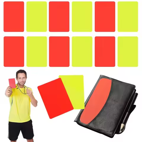 PVC Soccer Football Referee Wallet Notebook With Red Card And Yellow Card Professional Game Referee 