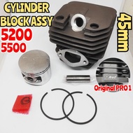 MESIN 5200 5500 5800 Cylinder block PRO 1 ORIGINAL mini chainsaw senso machine 52cc 45mm 58cc
