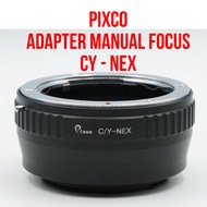 Pixco Lens Adapter | CY C/Y G - NEX | Contix Yashica Lenses to Body Camera Sony NEX E Mount Mirrorle