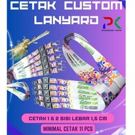 Print lanyard, sublimation Print 1.5cm, 2 or 1 face / ID card necklace, Min Print 10pcs++