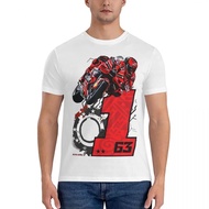 LE Francesco Bagnaia Number 1 T Shirts Men Pure Funny Crewneck MOTO The GP Short Sleeve Clothes Summ