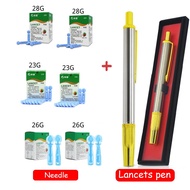1 pcs pen + 2 boxes 28G +2 boxes 26G+2 boxes 23G lancets for Twist Off blood Lancet, Cupping Therapy