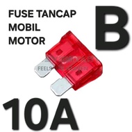 Large Plug-in Fuse 10A (Pius Fuse Flat Plug Fuse 10 A Ampere 12V 24V 36V 48V 58V Car Motorcycle Dc E